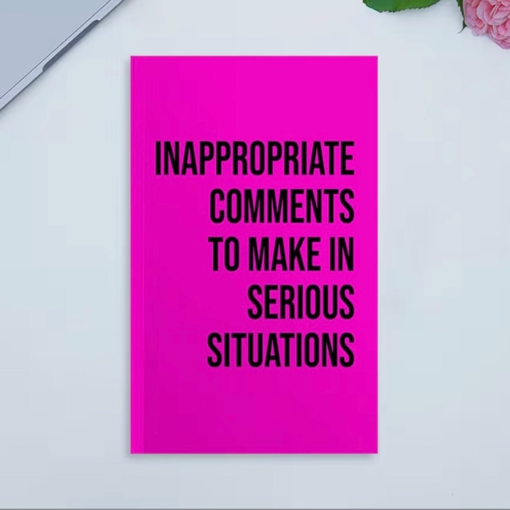 💞 New Bright Fuchsia Pink Inappropriate Comments Funny Journal Notebook